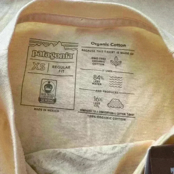 Patagonia NWT Soft Yellow Root Revolution Organic Cotton T-Shirt Tank XS - Picture 8 of 10